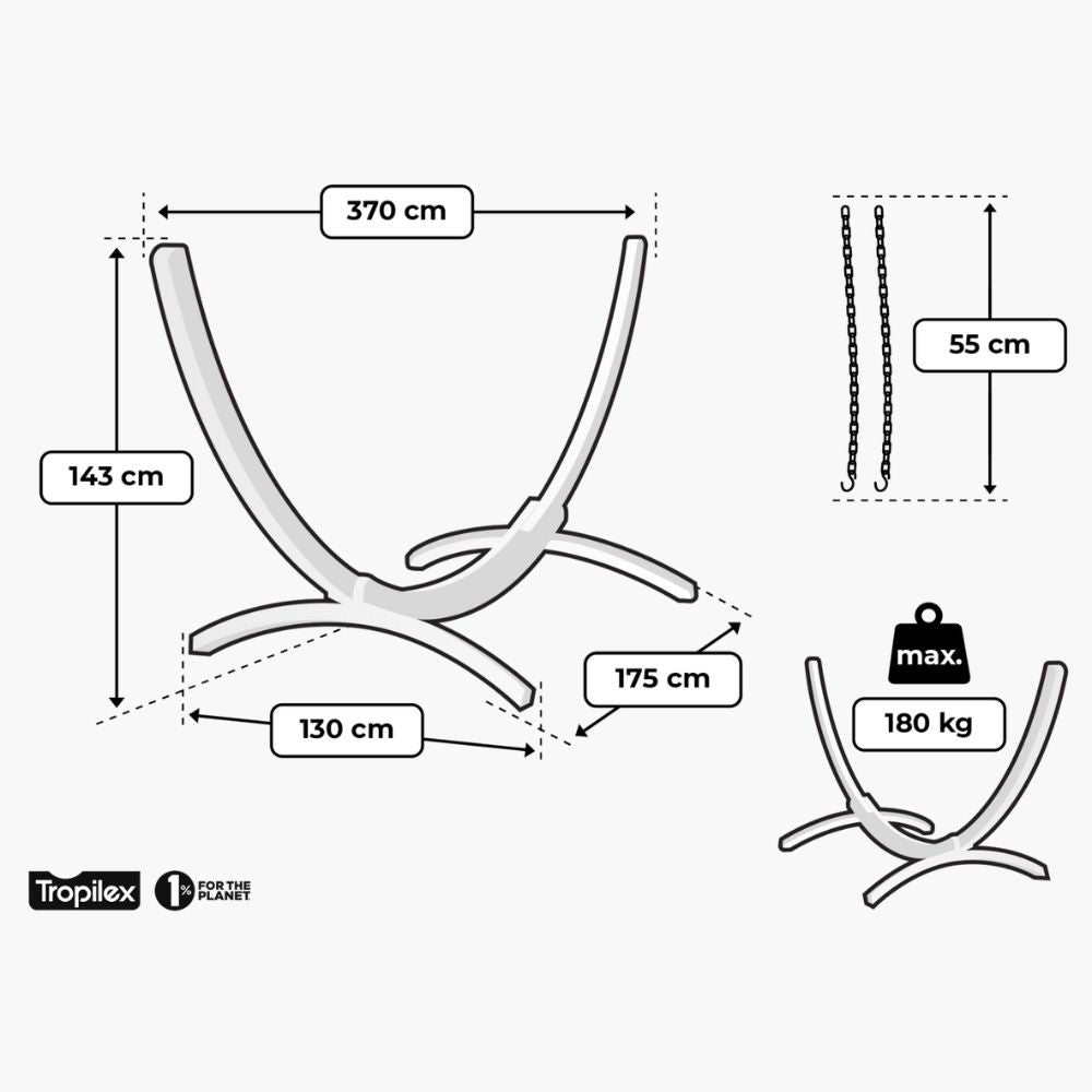 Spruce Wood Hammock Stand – Single Size
