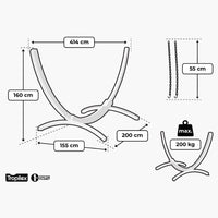 Support en bois de mélèze Premium – Double